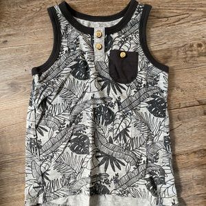 hipster like new toddler boy palm leaf henley tank